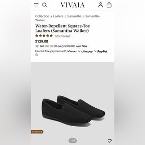 VIVAIA Water Repellent Square Toe Loafers (Samantha Walker)